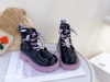 可爱女童鞋马丁靴，冬季棉鞋靴子，加绒短靴小女孩冬款68211