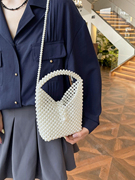 仙女风气质包包小众高级感法式复古串珠珍珠，链条包包女手提斜挎包