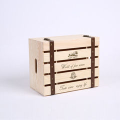 红酒盒木盒子六支木箱包装礼盒6支装实木红酒盒子红酒箱葡萄酒盒B