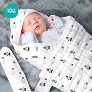 初生婴儿包被夏季薄款新生儿用品小被子，宝宝必备襁褓纯棉纱布抱被