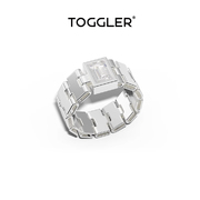 TOGGLER 无言的诗系列 2023春夏 表带镶嵌宝石925银戒指