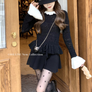 COOLLINE林子熙 搭配一整期的黑色高腰裙裤百搭a字设计感半裙女