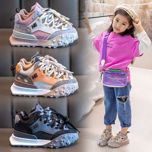 巴拉巴拉韩系童鞋女童，百搭运动鞋2024年春季儿童软底单鞋时尚