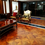 缅甸柚木纯实木拼花地板18mm方形，板欧式现代客厅亚花梨拼花地板
