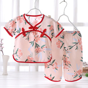 2024儿童绵绸家居服夏装女童中国风空调服宝宝睡衣两件套韩版