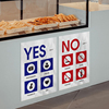 yes and no 韩国撞色红蓝 禁止吸烟 可以拍照 甜品店有趣海报