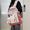 日系书包女小众设计简约少女初中大学生帆布大容量电脑双肩包背包