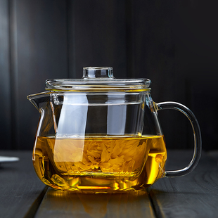 玻璃茶壶单壶耐高温加厚茶水，分离烧水壶煮花茶，家用泡茶壶茶具套装