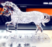 3d立体水晶拼图马匹，益智玩具成人拼装积木，动物生日礼物摆件办公室