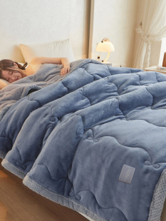 冬天盖被毛毯被子冬季加厚珊瑚法兰绒毯子单人，超厚垫褥子铺床午睡