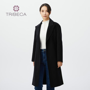 TRIBECA翠贝卡商场同款中长百搭女秋冬系带大衣外套