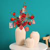 现代简约陶瓷花瓶北欧纯色软装样板房桌面装饰品干花容器艺术摆件