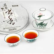 七彩云南庆沣祥庆丰祥，普洱茶3年熟茶茗养书香七子饼357g