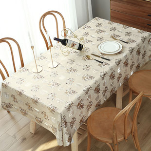 欧式桌布防水防油免洗布艺，长方形餐桌布，pvc茶几布桌垫轻奢高级感