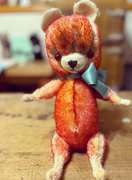 日本本土手作家小布抱偶艺术家毛绒泰迪熊玩偶，蓝色小熊公仔