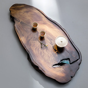 实木整块小茶盘家用排水式托盘干泡台树脂创意禅意设计师茶具茶海