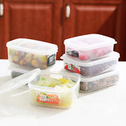 日本进口保鲜盒塑料冰箱收纳密封迷你食品水，果盒小饭盒便当盒套装