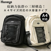 日本Honeys鹿奈直邮书包网纱拼接撞色双肩包休闲户外27712186
