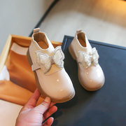 女童靴子春秋单靴2024儿童公主短靴秋季小女孩马丁靴洋气袜靴
