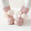 宝宝地板袜韩版公主风新生儿女童学步鞋袜婴儿袜子室内防滑皮底鞋