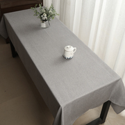 会议室桌布展台酒店书桌麻布纯色复古茶几桌旗素雅中式长方形定制