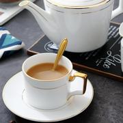 简约北欧风格金边骨瓷咖啡杯，办公用英式下午茶杯具花茶红茶具配壶