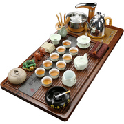 茶盘带电磁炉一体全自动乌u金石，实木功夫茶具整套家用嵌入式茶桌