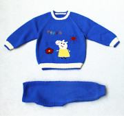 纯手工编织婴幼儿童羊毛，线衣宝宝春秋套头，毛衣周岁生日