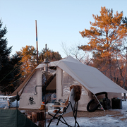 黎明高地户外露营团建棉布充气帐篷野营加厚家庭四季防风防品