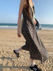 小碎花吊带连衣裙2024夏季韩版温柔风，显瘦设计感长裙沙滩裙