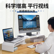双屏显示器增高架桌面收纳台式电脑屏幕置物架子多功能笔记本支架
