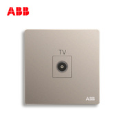 ABB开关插座轩致无边框朝霞金色一位有线电视插座AF301-PG