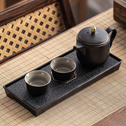 功夫茶具小套一壶二杯装陶瓷茶复古杯家用小号茶盘两人用旅行茶具