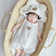 儿童摄影道具影楼百天宝宝连体服新生儿拍照主题布置编织筐婴儿篮