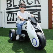 贝多奇儿童电动摩托车可坐人宝宝，三轮车婴儿双驱电动车男孩玩具车