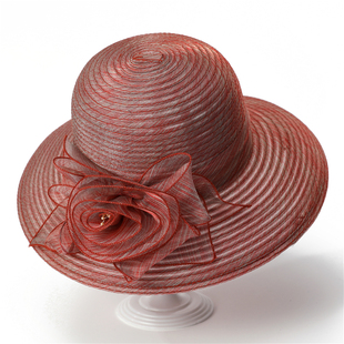 可折叠遮脸女帽欧根纱，夏季草帽盆帽太阳帽，遮阳大沿防晒渔夫帽子