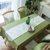 美式田园家用棉麻小清新桌布布艺，餐桌垫长方形，现代简约茶几桌旗