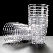 一次性杯子航空杯八角杯，透明商用硬质防饮水杯烫塑料杯试饮杯