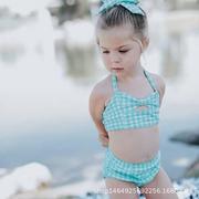 泳衣女童可爱分体裙式儿童，泳衣比基尼平角裤，沙滩泡温泉泳装