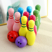 大号木制实心保龄球套装3-6岁以上儿童宝宝互动玩具室内家庭聚会