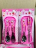 韩国进口 HelloKitty凯蒂猫儿童304不锈钢餐具套装勺筷盒勺叉盒