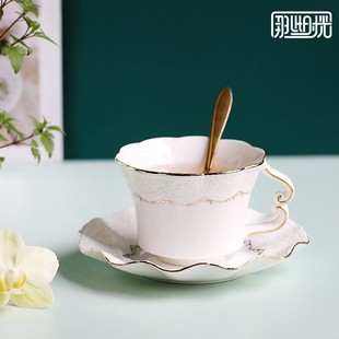 咖啡杯欧式小奢华英式下午茶杯碟勺花茶杯茶壶套装陶瓷咖啡杯具