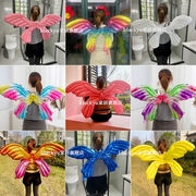 抖音同款网红天使蝴蝶翅膀，地摊铝膜气球儿童生日，装饰布置表演道具