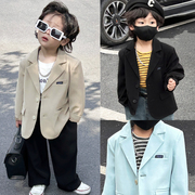 韩版儿童西装 2023春季童装外套男童休闲上衣潮流帅气小西服