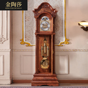 德国赫姆勒中式红木落地钟欧式豪华座钟客厅别墅机械复古摆钟古典