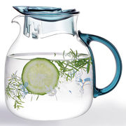 紫丁香凉水壶带把家用冷水壶玻璃耐热花茶果汁壶凉白开大容量茶具