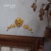 poplife树脂可爱天使黄铜，复古花纹装饰墙面贴开关，贴欧美风格送胶