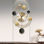 d现代简约客厅钟表时尚艺术挂表轻奢家用装饰时钟静音扫秒石英钟