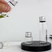 50个木塞玻璃瓶铝盖胶塞装饰透明空瓶创意许愿瓶小容量试管瓶