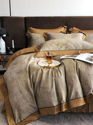 yilaisha亦莱莎家纺美式纯棉，被套1.8米床上用品全棉床单式四件套